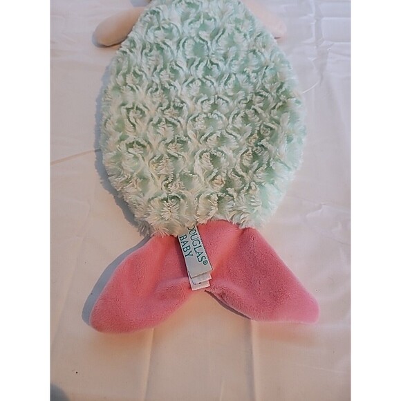 DOUGLAS BABY Lovey Baby Security Blanket Plush Pink Green Girl Mermaid - Picture 8 of 11